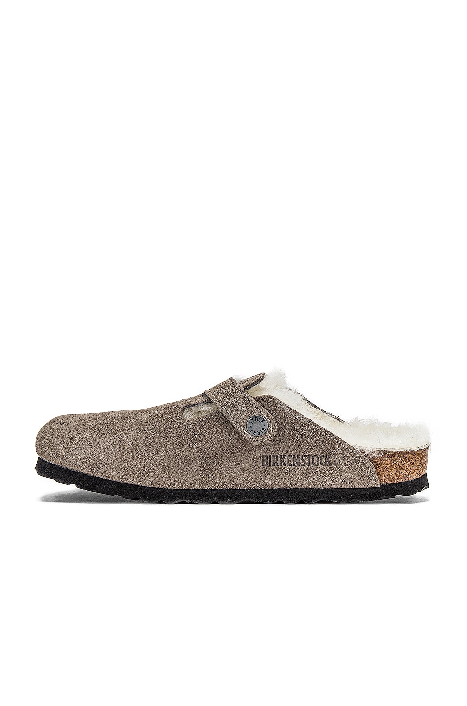 BIRKENSTOCK Boston Shearling Clog in Stone Coin Natural | REVOLVE