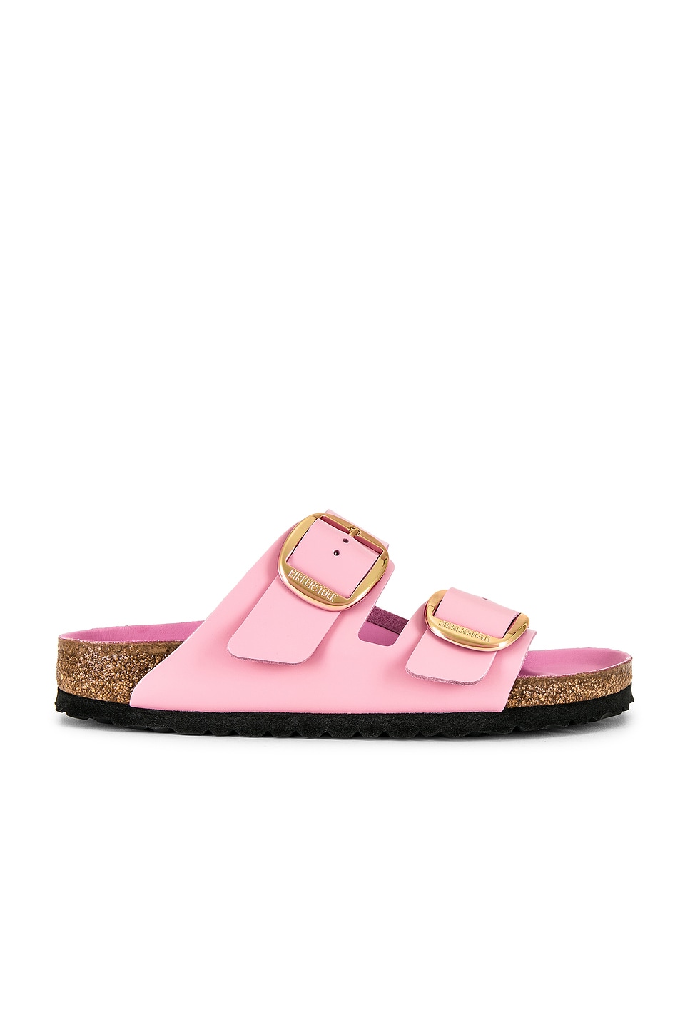 BIRKENSTOCK Arizona Big Buckle Sandal in High Shine Fondant Pink REVOLVE