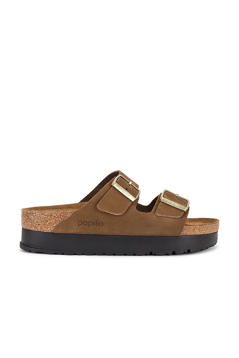 BIRKENSTOCK Arizona Platform Flex in Dark Tea | REVOLVE