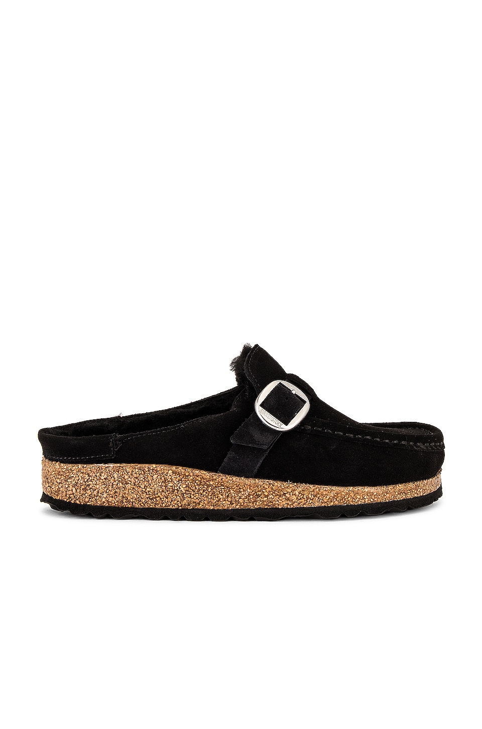 BIRKENSTOCK Buckley Shearling Clog in Black | REVOLVE