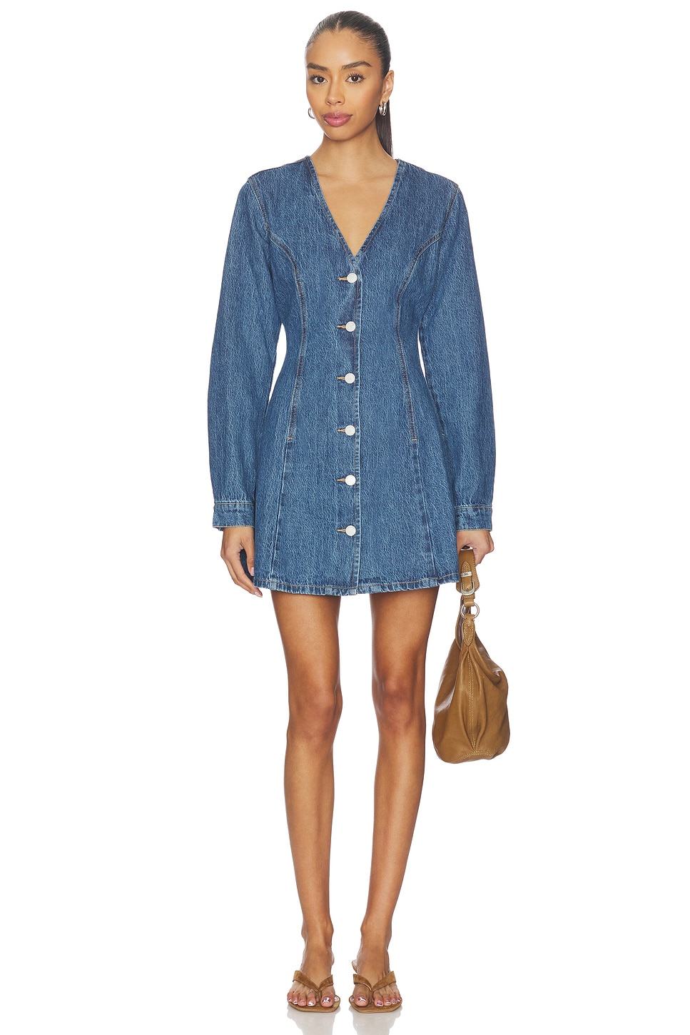 Blank NYC Women's Denim V-Neck Mini Dress - Dazzle Me - Xs
