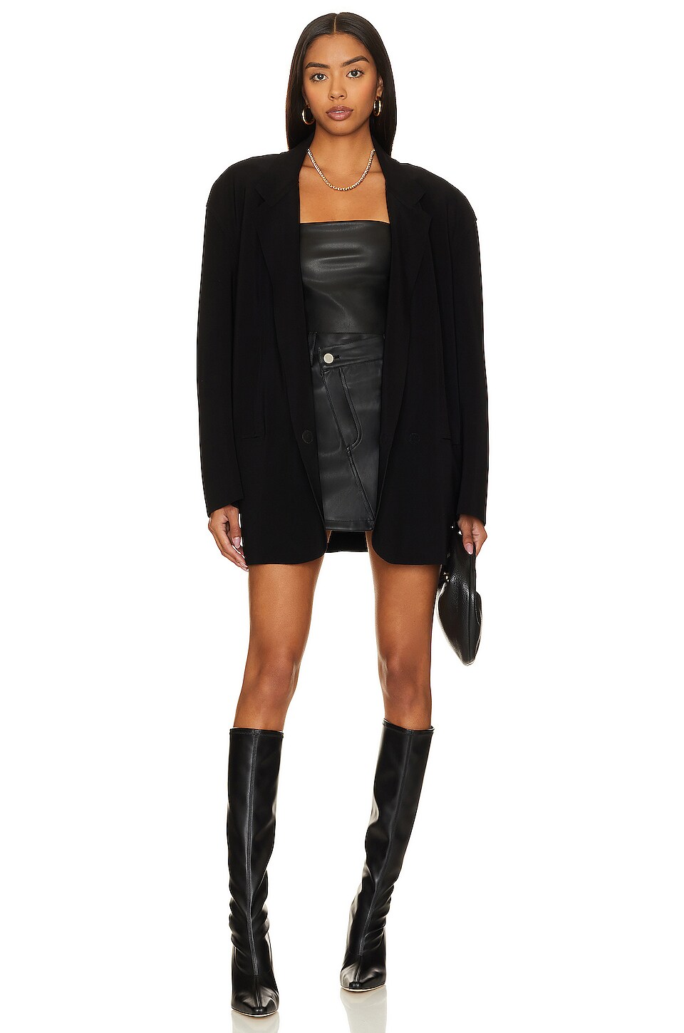 Weekend Routine Skorts BLANKNYC Faux Leather Mini Skort in Evening Routine | REVOLVE