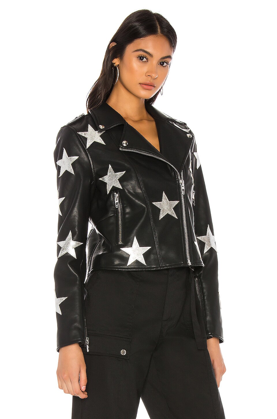BLANKNYC Leather Moto Jacket in Stardust