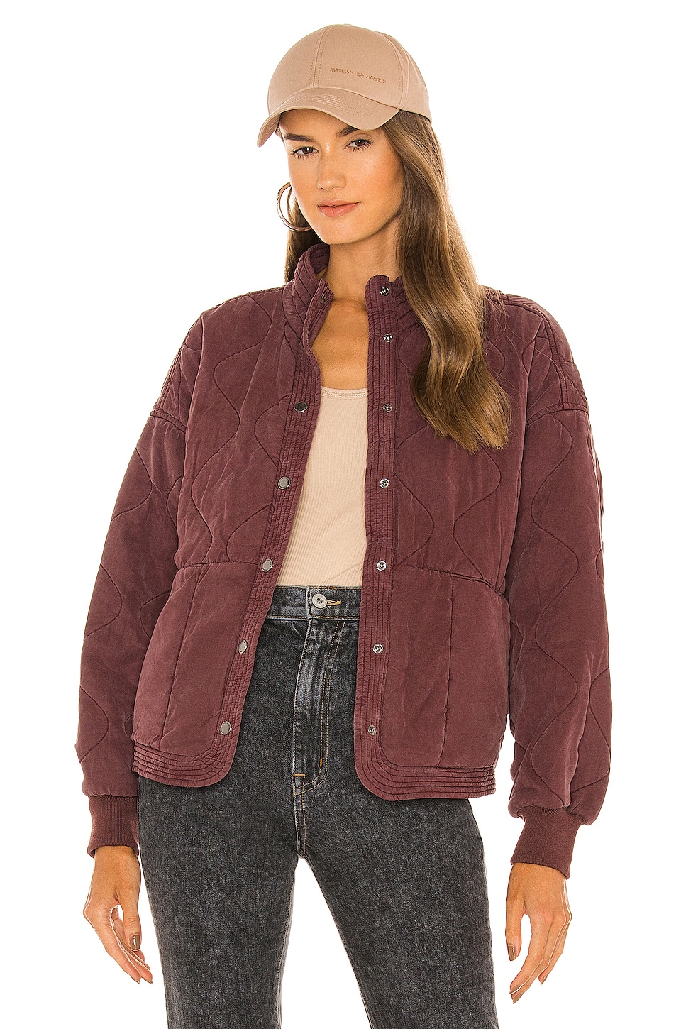 BLANKNYC Quilted Jacket in Cranberry Juice REVOLVE