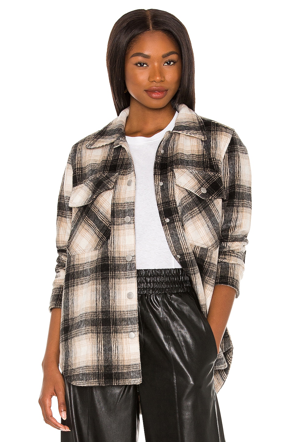 BLANKNYC Plaid Shacket Checked Out