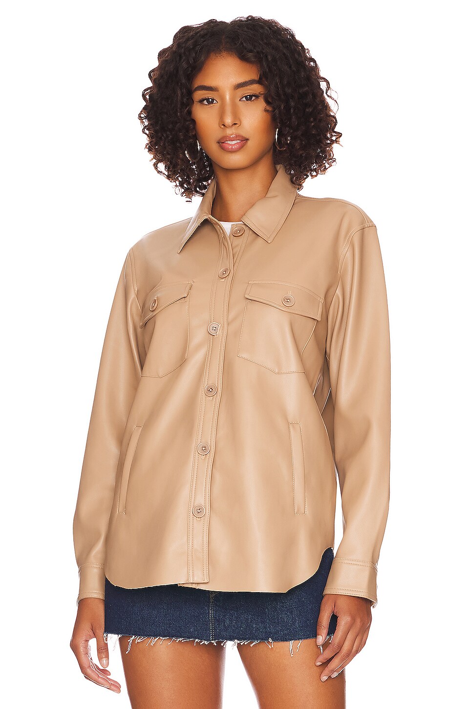 BLANKNYC Faux Leather Shacket in Starting Over