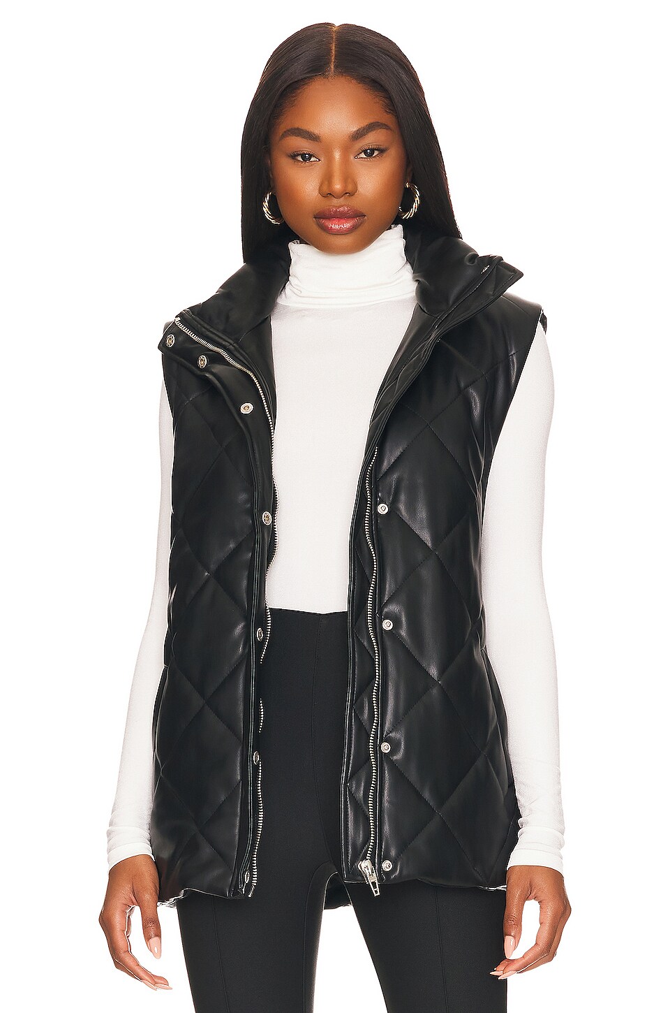 BLANKNYC Faux Leather Vest in Night Fever