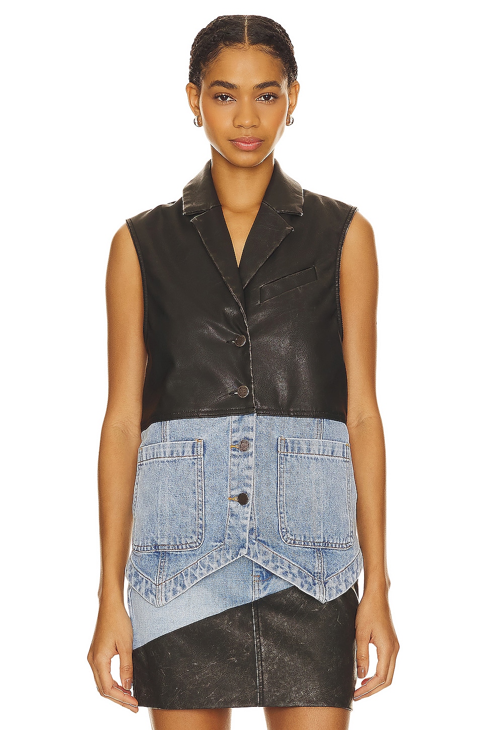 Saint sales denim vest