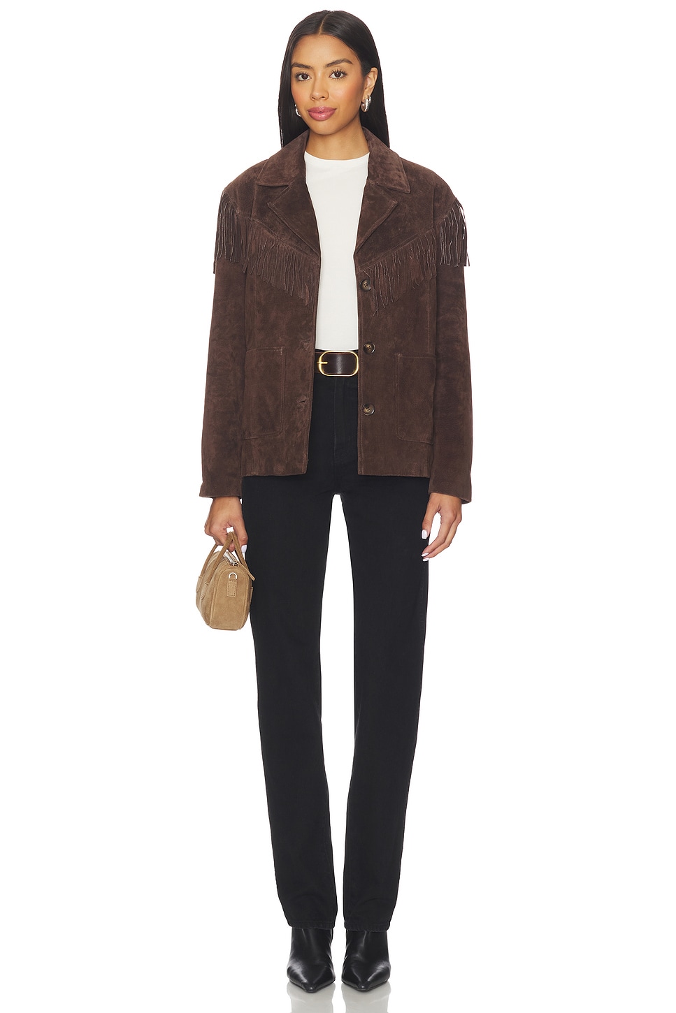 Suede Fringe Jacket