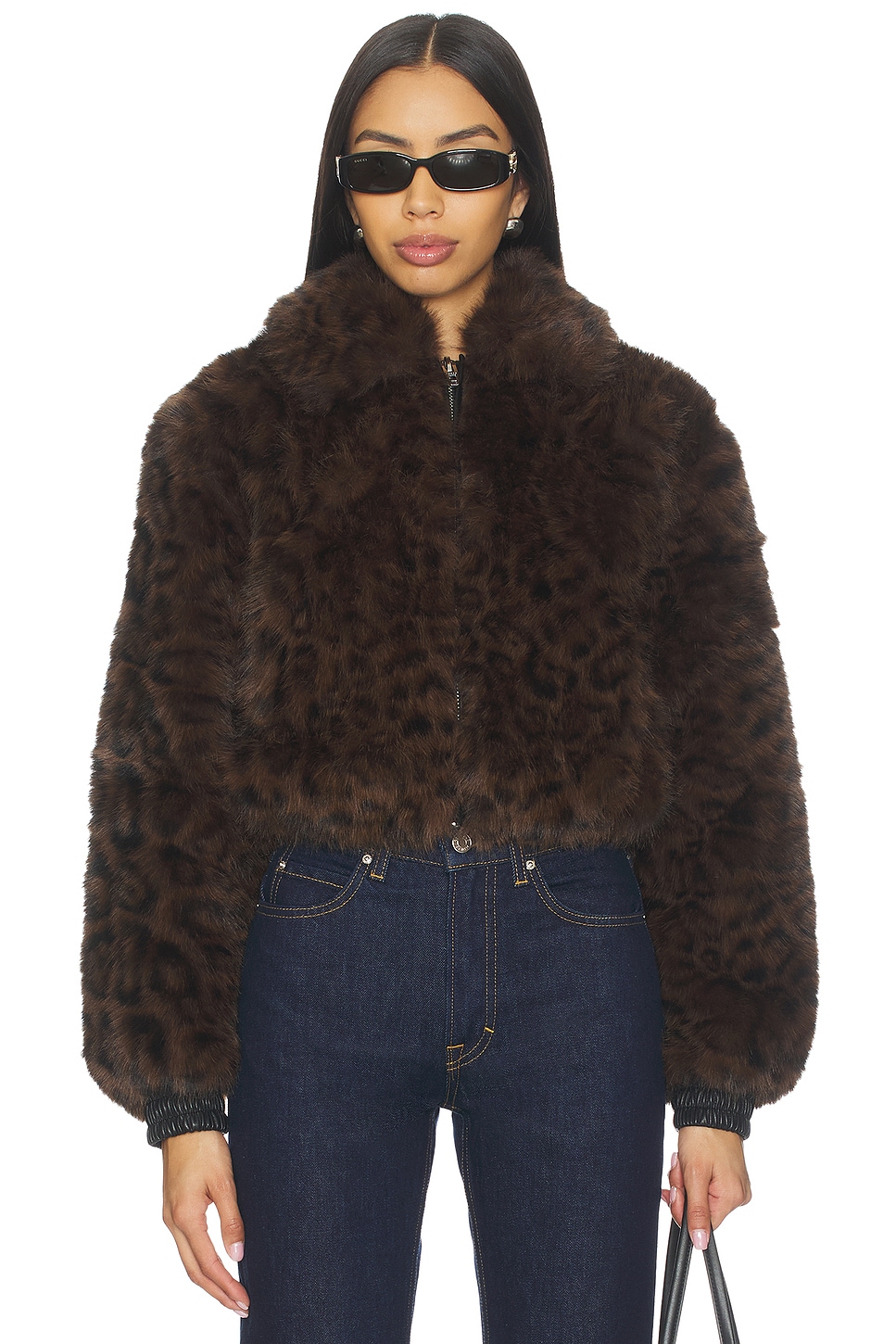 Cropped Faux Fur Coat
