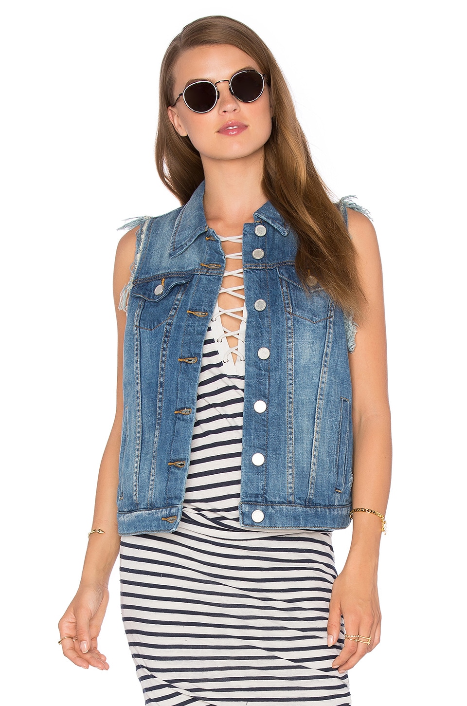 BLANKNYC Denim Vest in Mean To Be