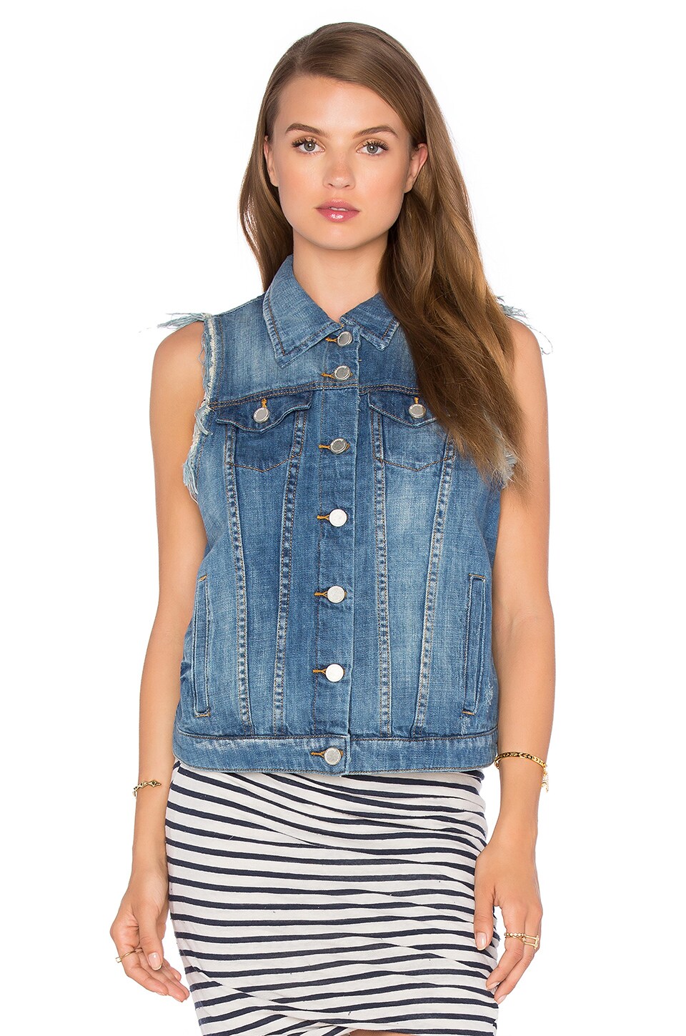 BLANKNYC Denim Vest in Mean To Be