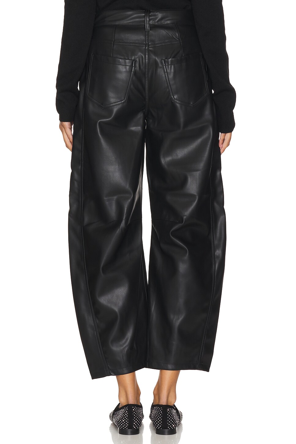 BLANKNYC Barrel Leg Faux Leather Pant thumbnail