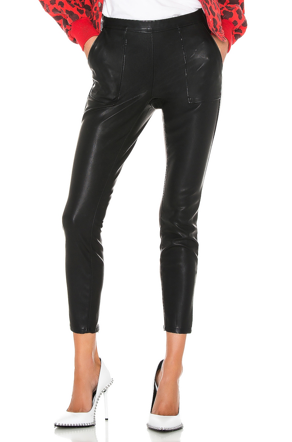 BLANKNYC Carbon Vegan Leather Pant in 