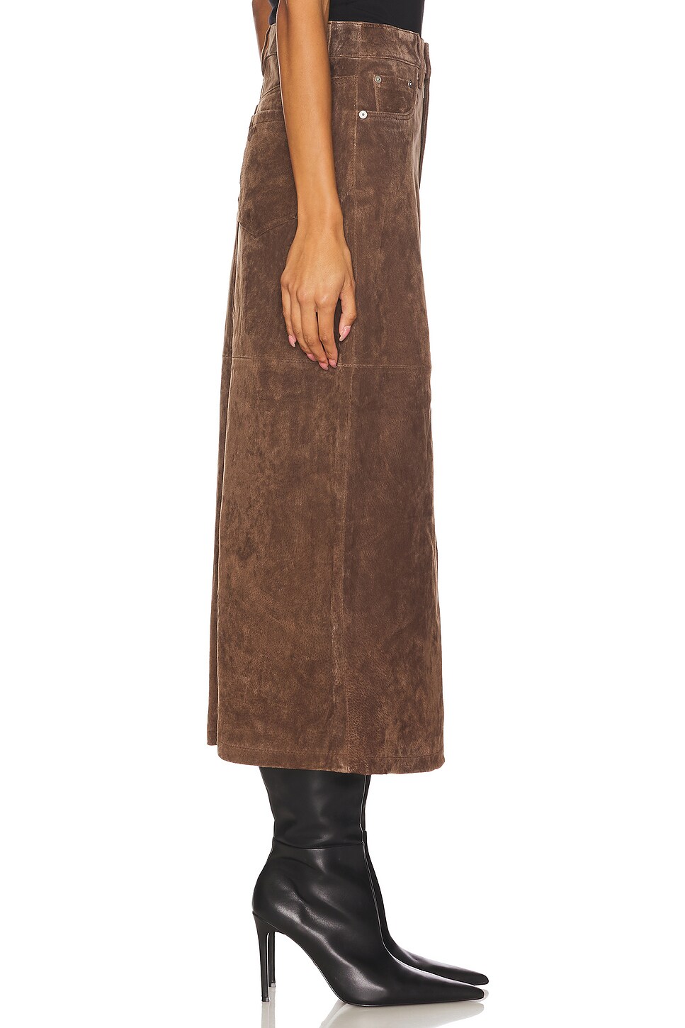 Black Colour Abbie skirt coffee main image 0