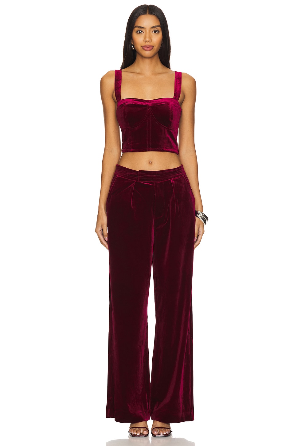 BLANKNYC Velvet Crop Top in Sneak Peak | REVOLVE