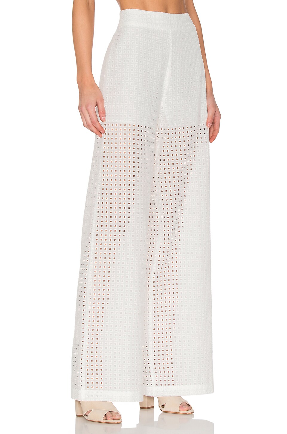 BLAQUE LABEL Eyelet Pant in White | ModeSens