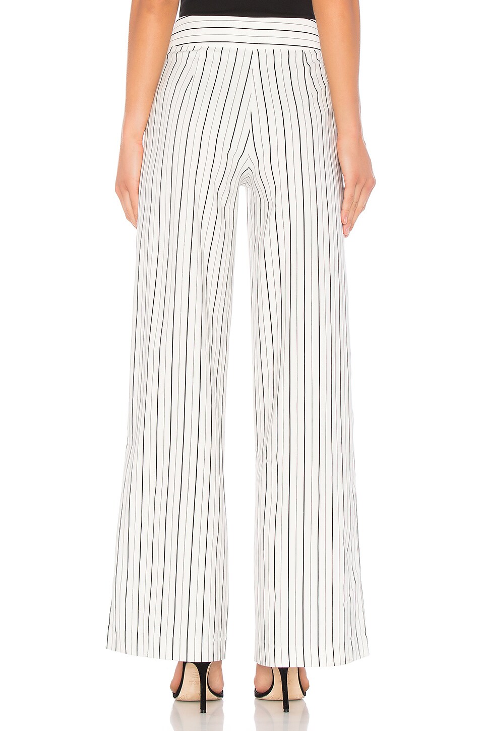 BLAQUE LABEL Striped Wide Leg Pant in White & Black | ModeSens