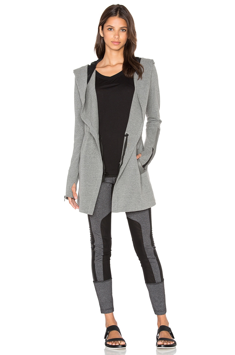 BLANC NOIR Traveler Jacket in Heather Grey Black REVOLVE