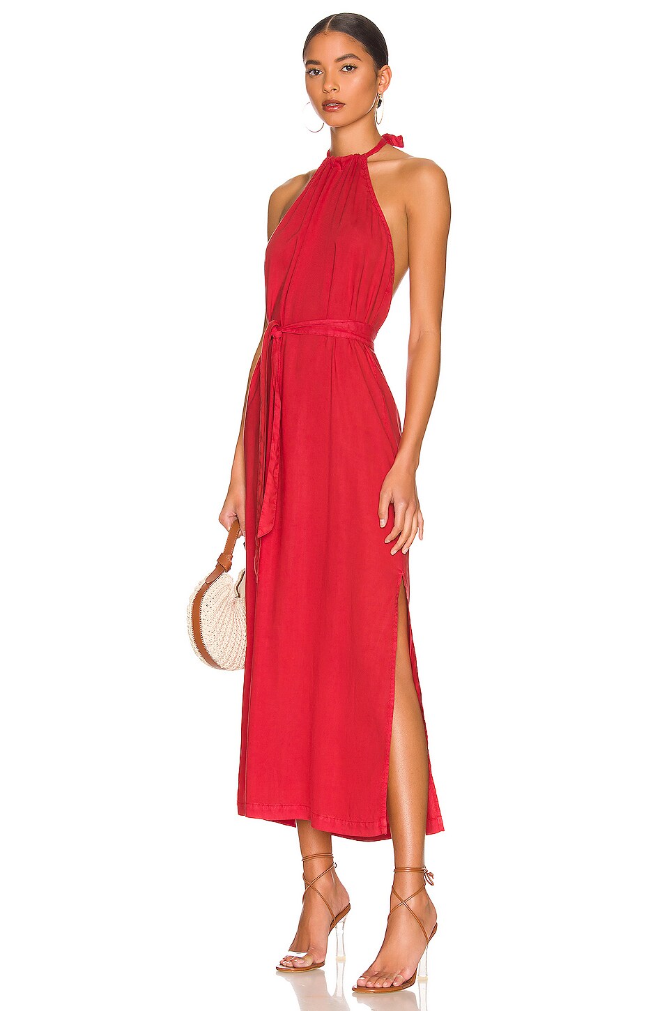 Smocked Waist Halter Midi Dress