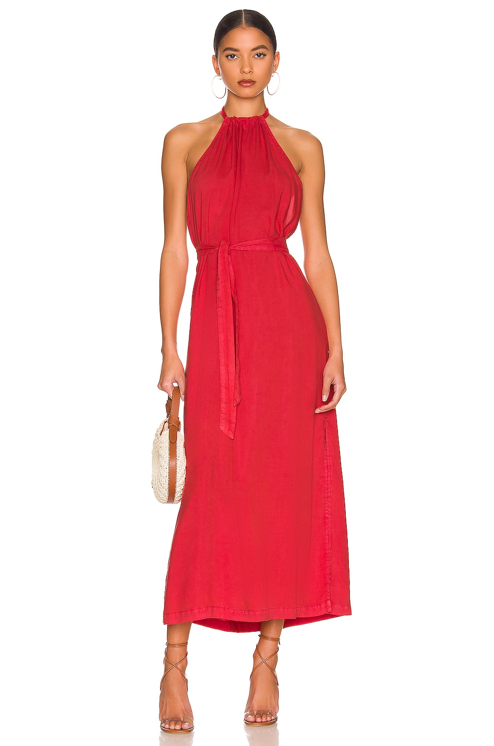 Bella Dahl Smocked Waist Halter Midi Dress