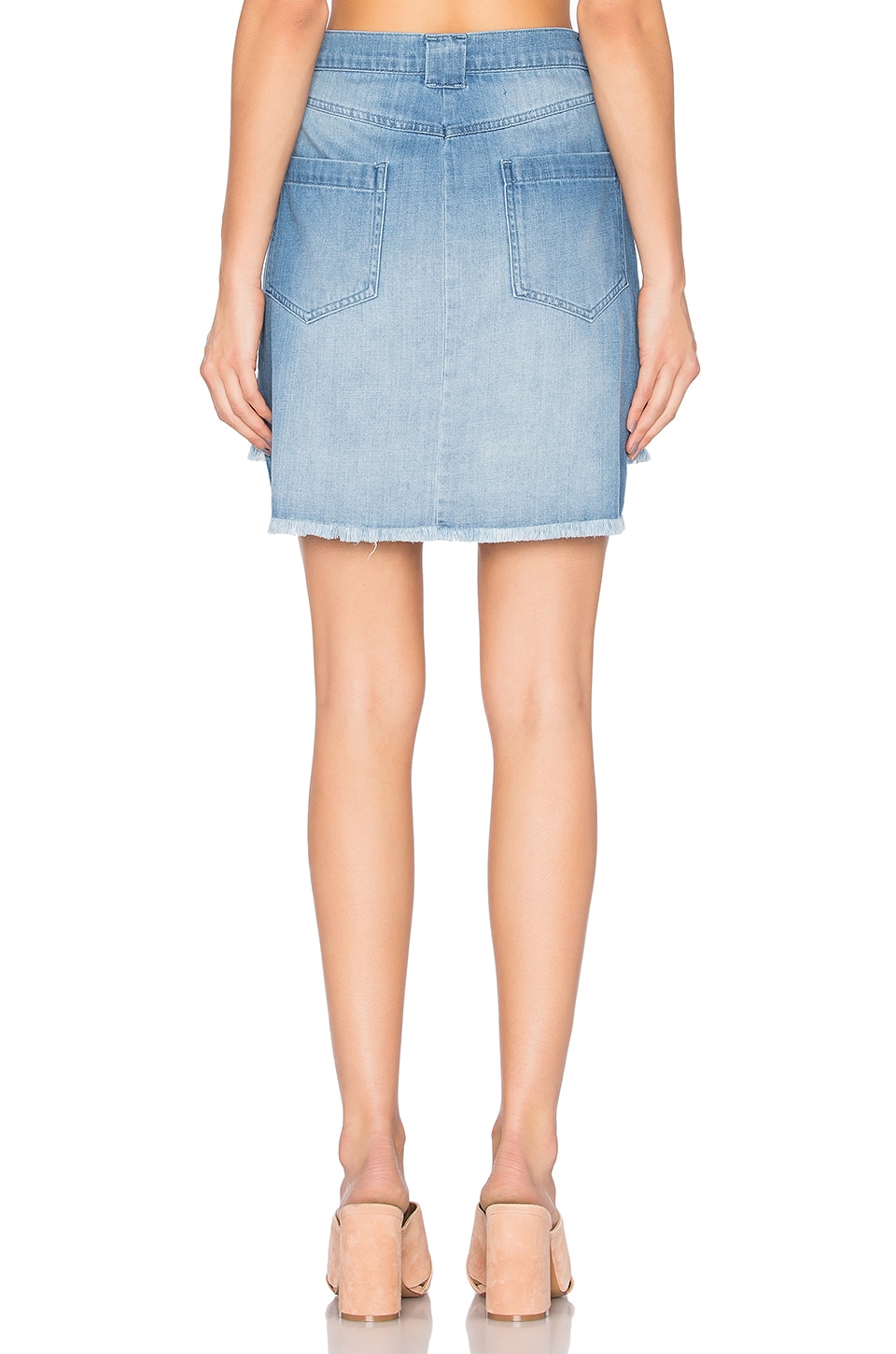 BELLA DAHL Button Front Denim Skirt in Indigo Wash | ModeSens