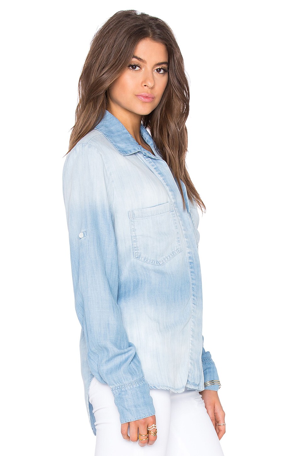 Bella Dahl Split Back Button Down in Bay Wash
