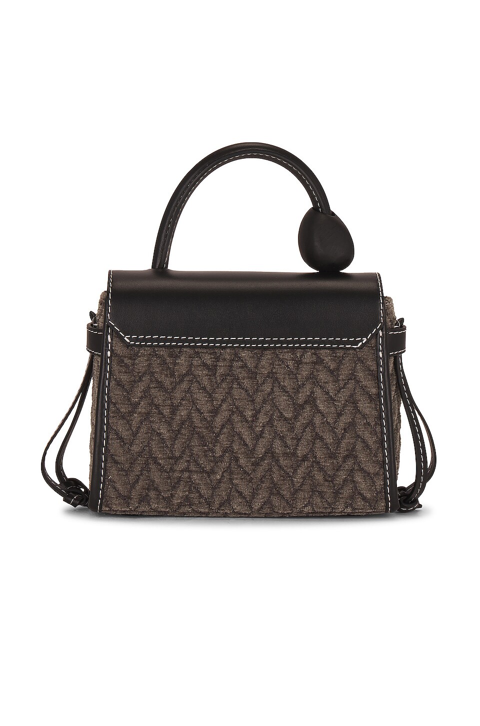 Ballen Cari Mini Quilted Satchel in Nero Black