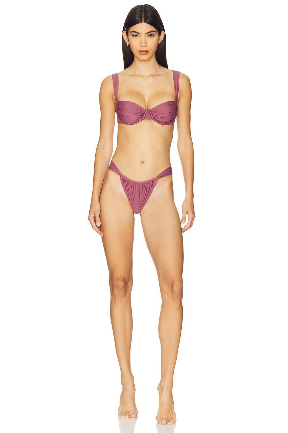Belle Anna Oracle Bikini Top in Plum | REVOLVE