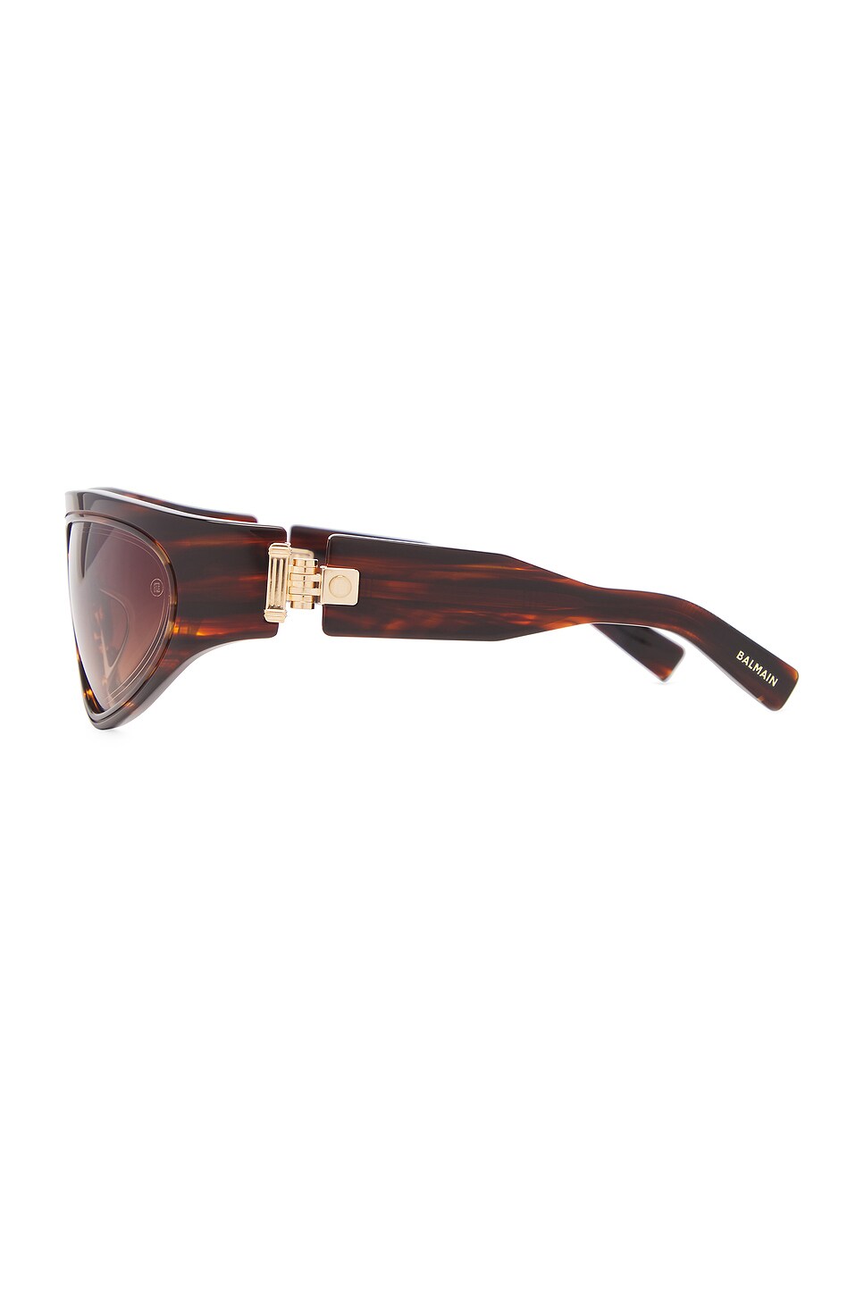 BALMAIN B-escape Sunglasses in Brown Swirl & Gold | REVOLVE display picture 2