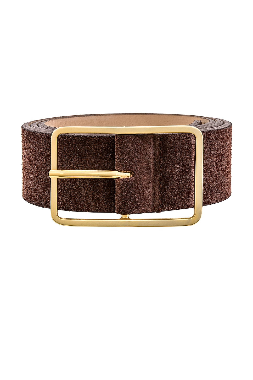 B-Low the Belt Milla Suede Belt in Chocolate & Gold | REVOLVE display picture 3