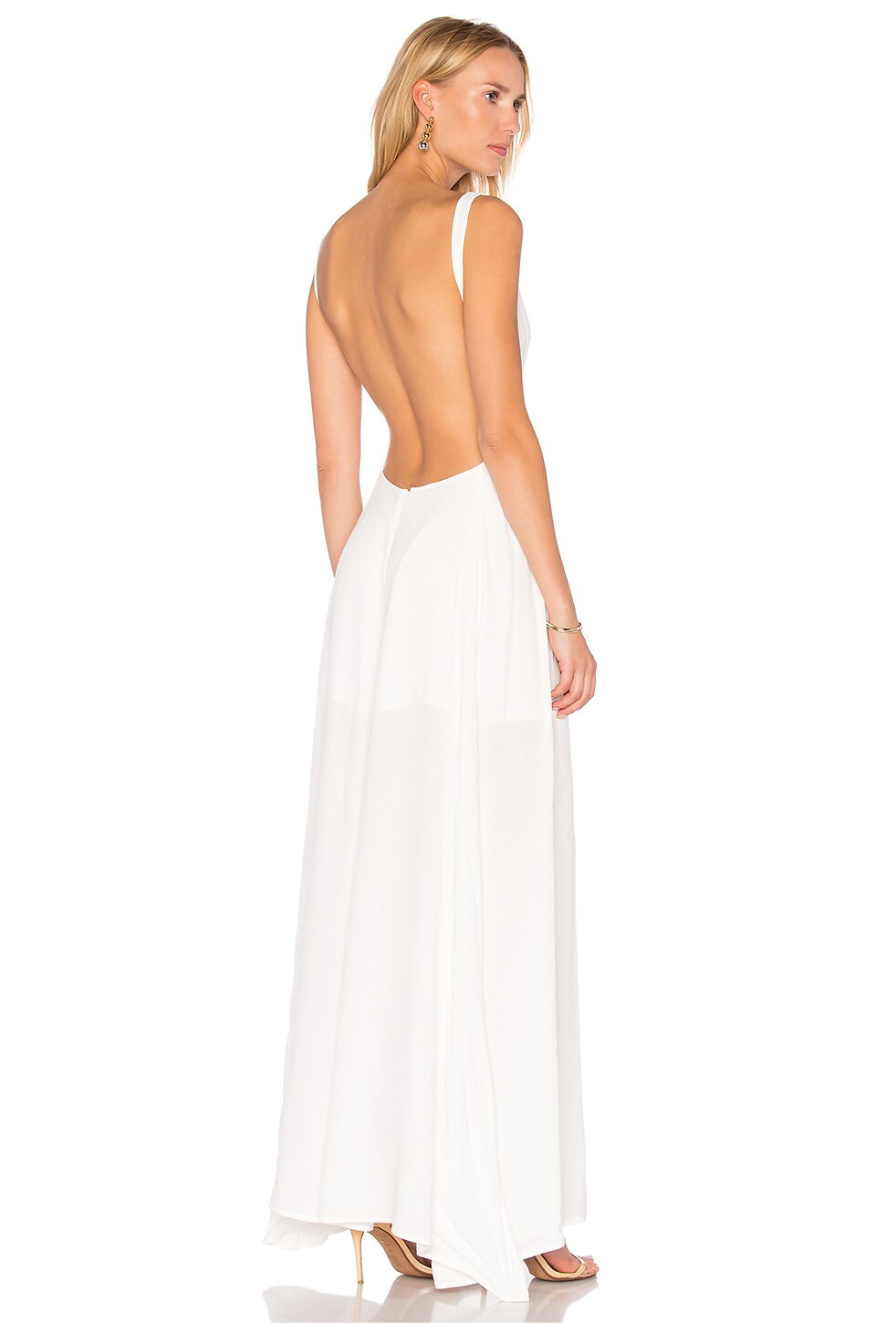 BLQ BASIQ Low Plunge Maxi Dress in 