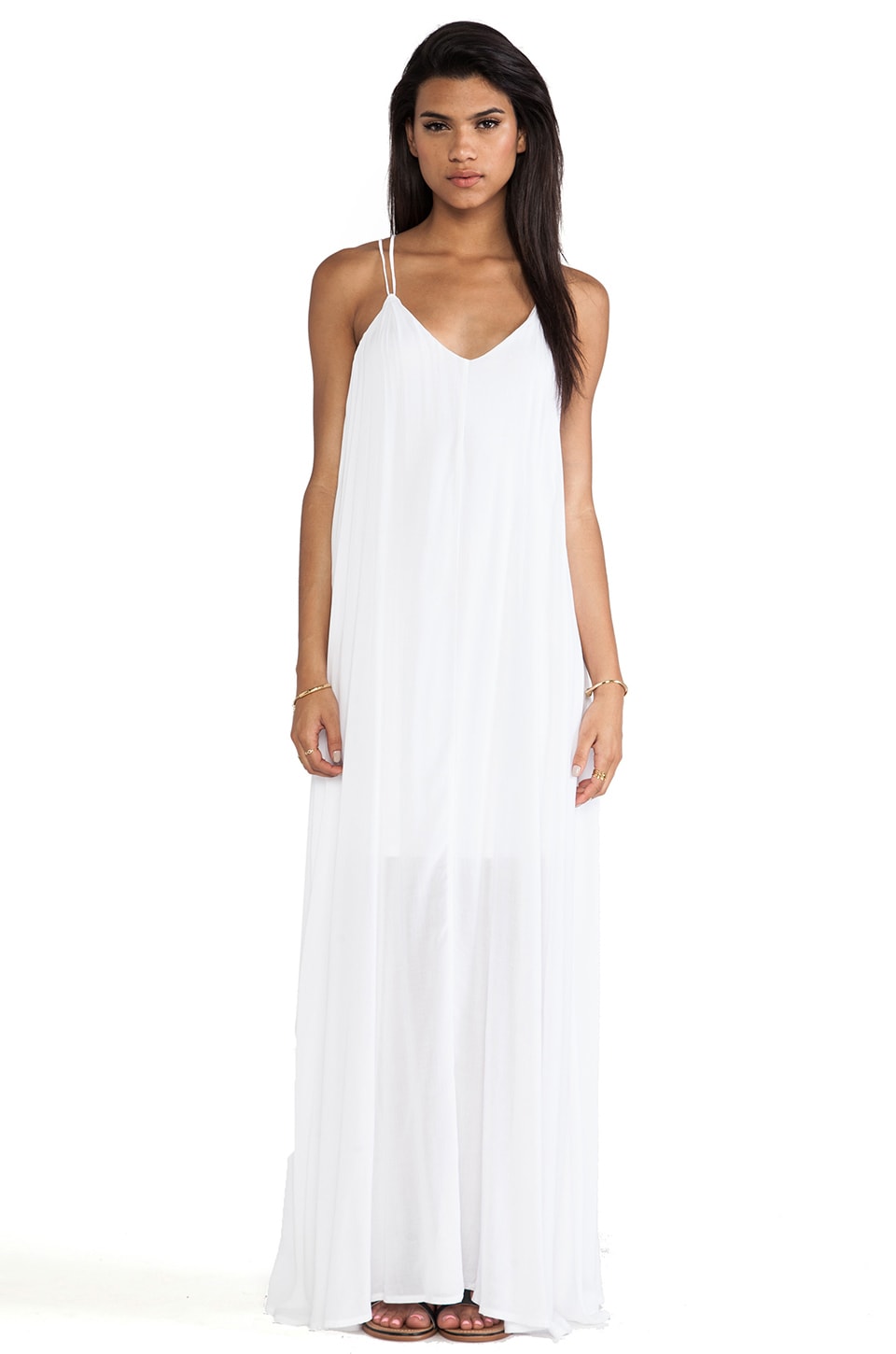 Bella Luxx Trapeze Maxi Dress in White | REVOLVE