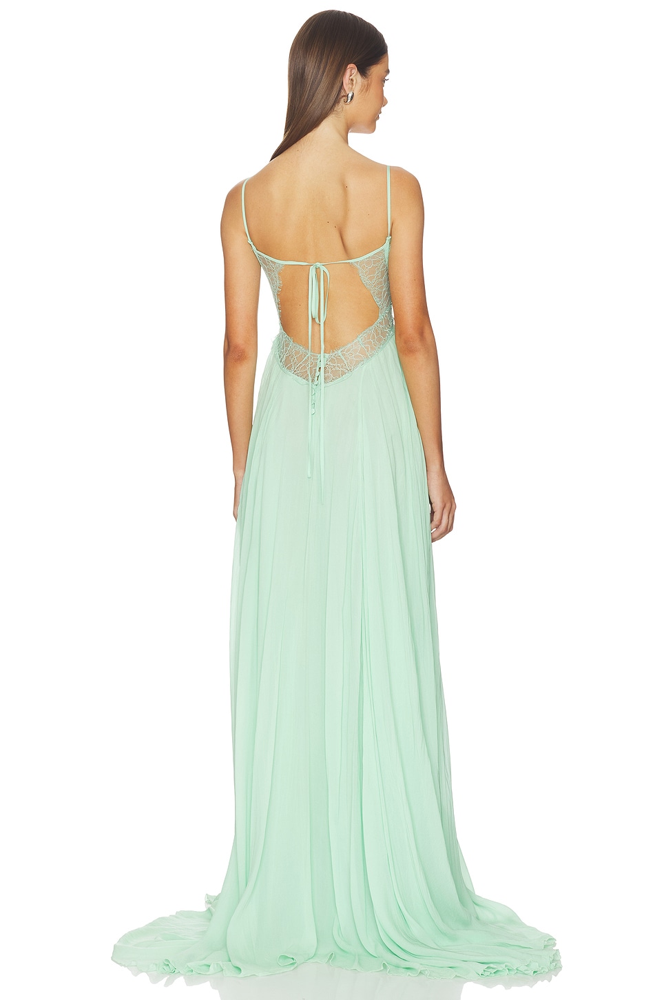 Blumarine GEORGETTE PLISSE ドレス - Green Lily | REVOLVE