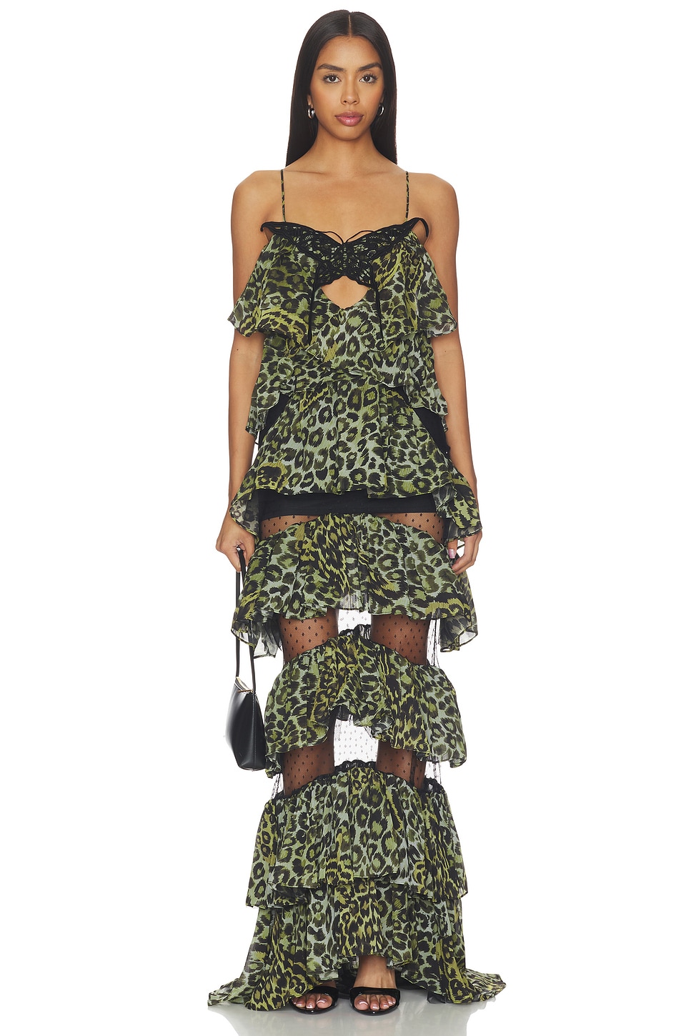 Print Dress in Green - thumbnail 3