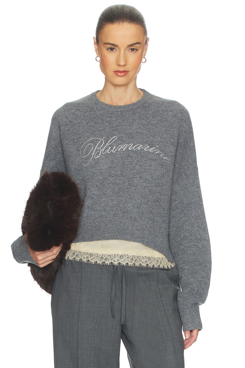 Knit Logo Embroidered Pullover