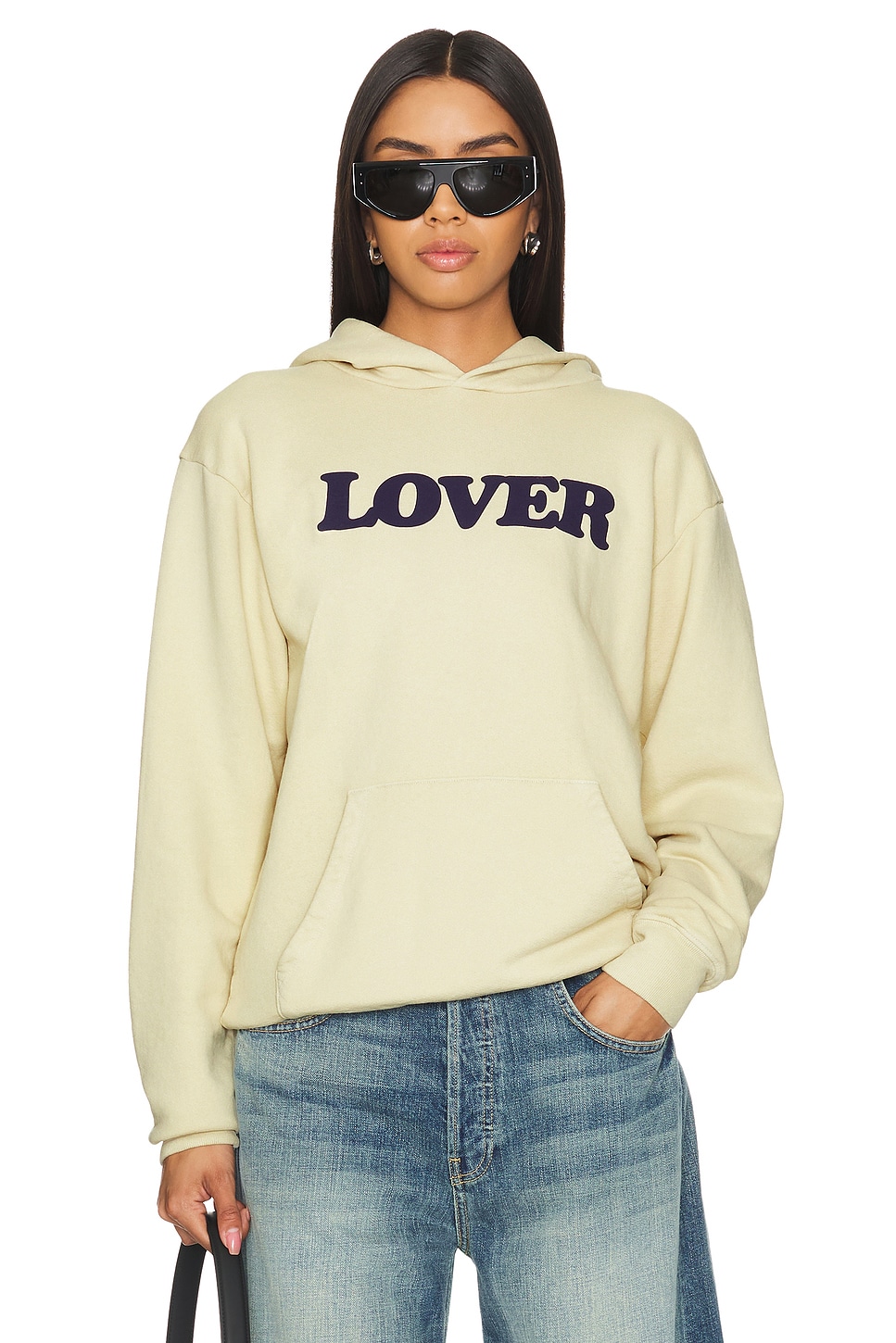 Bianca Chandon Lover Logo Hoodie in Light Khaki | REVOLVE