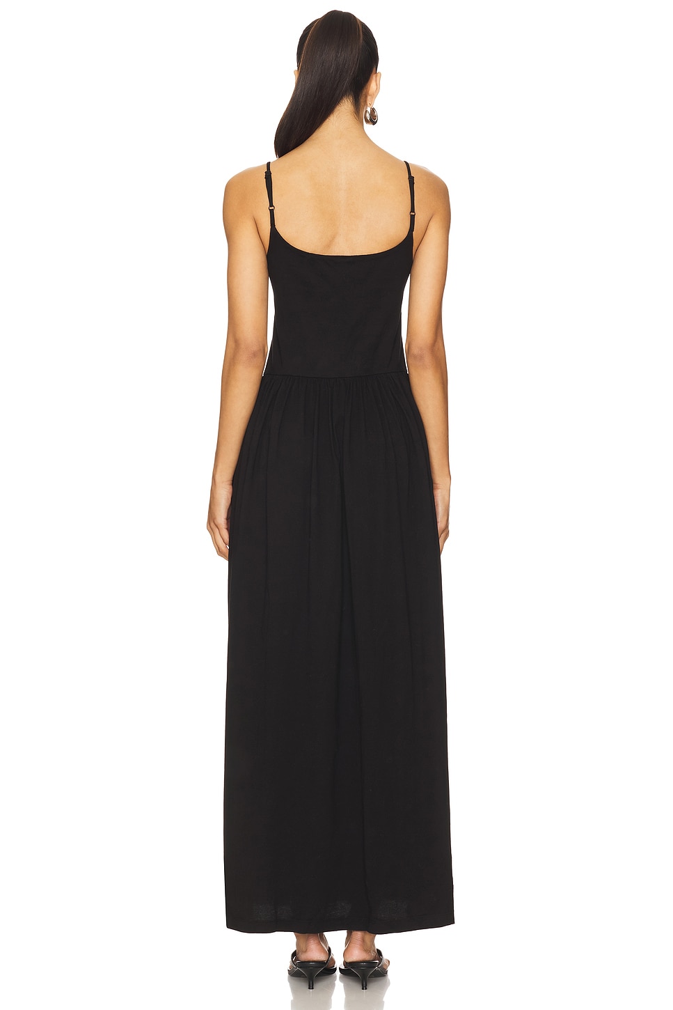 Bobi Drop Waist Dress in Black | REVOLVE