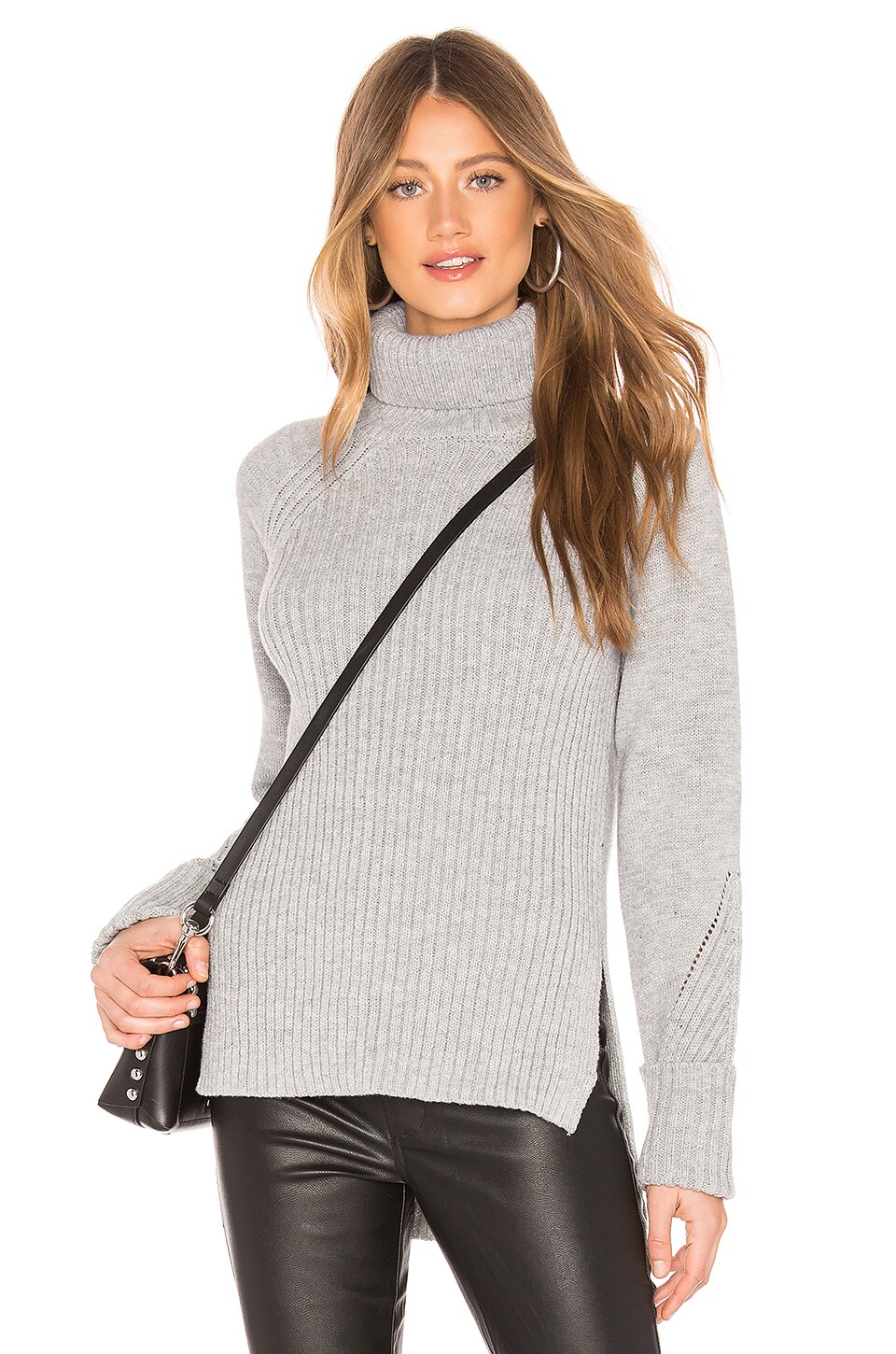 grey turtleneck sweater