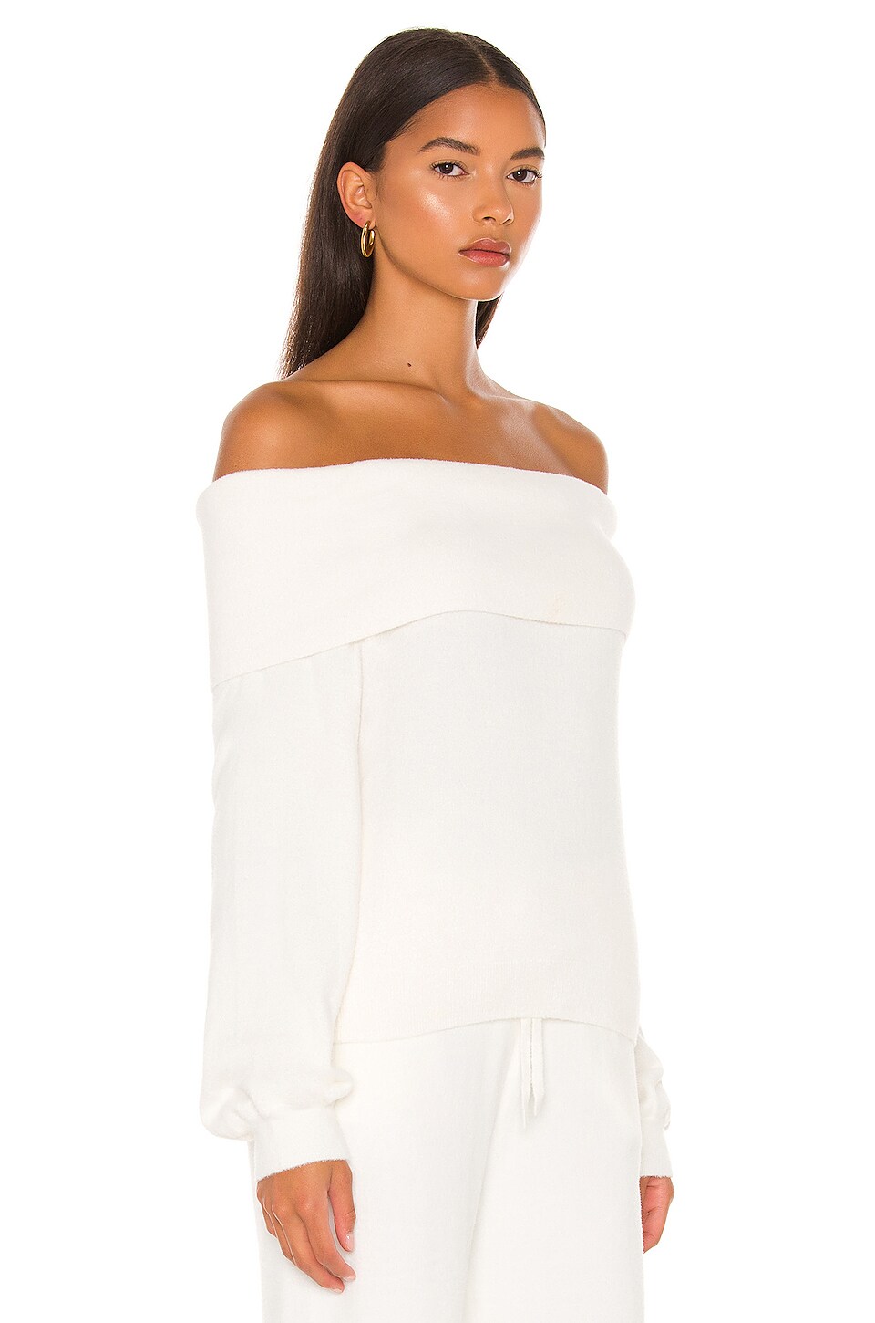 Bobi BLACK Fuzzy Sweater in Ivory