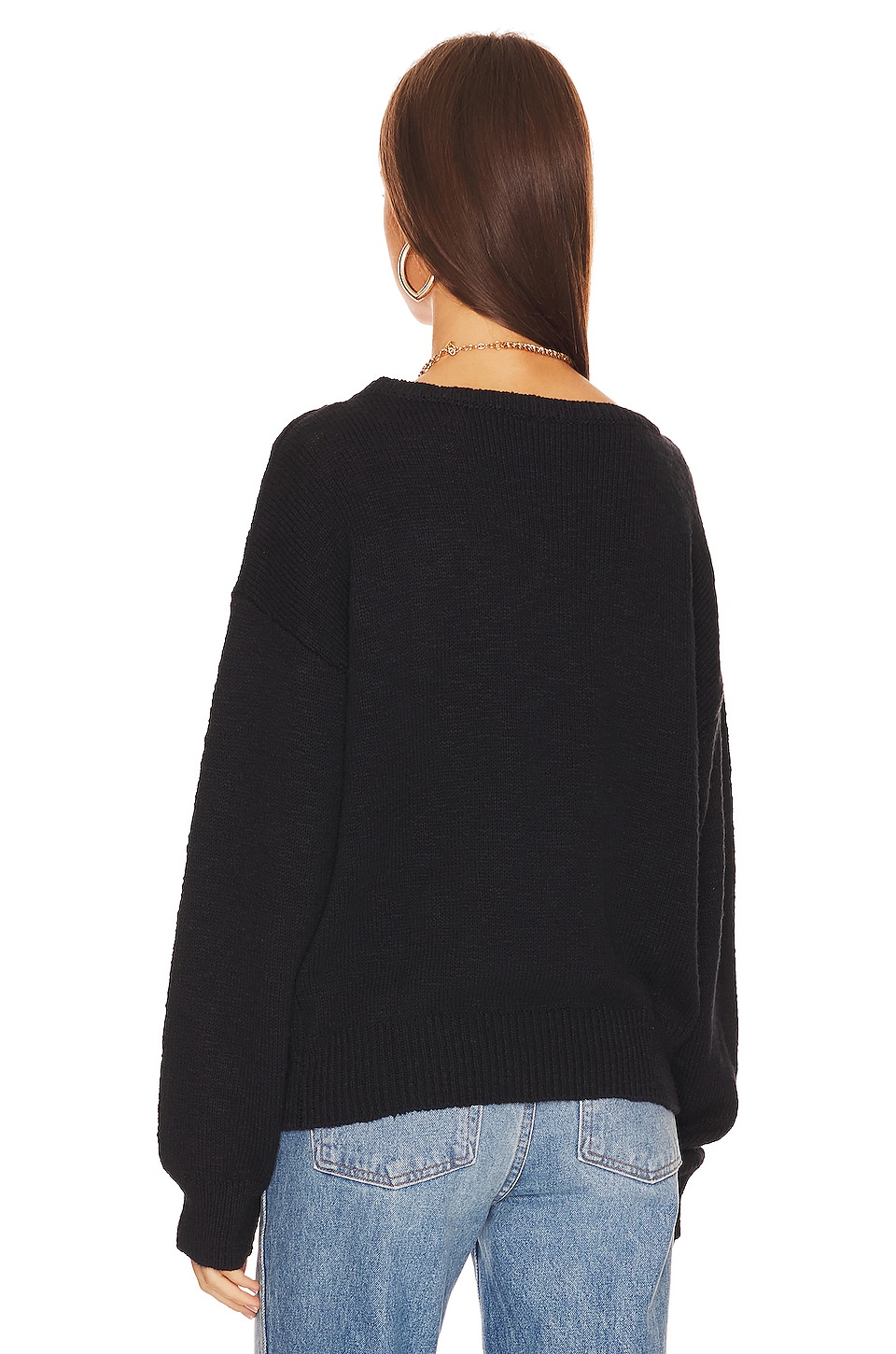 Bobi Center Stitch Boatneck Sweater
