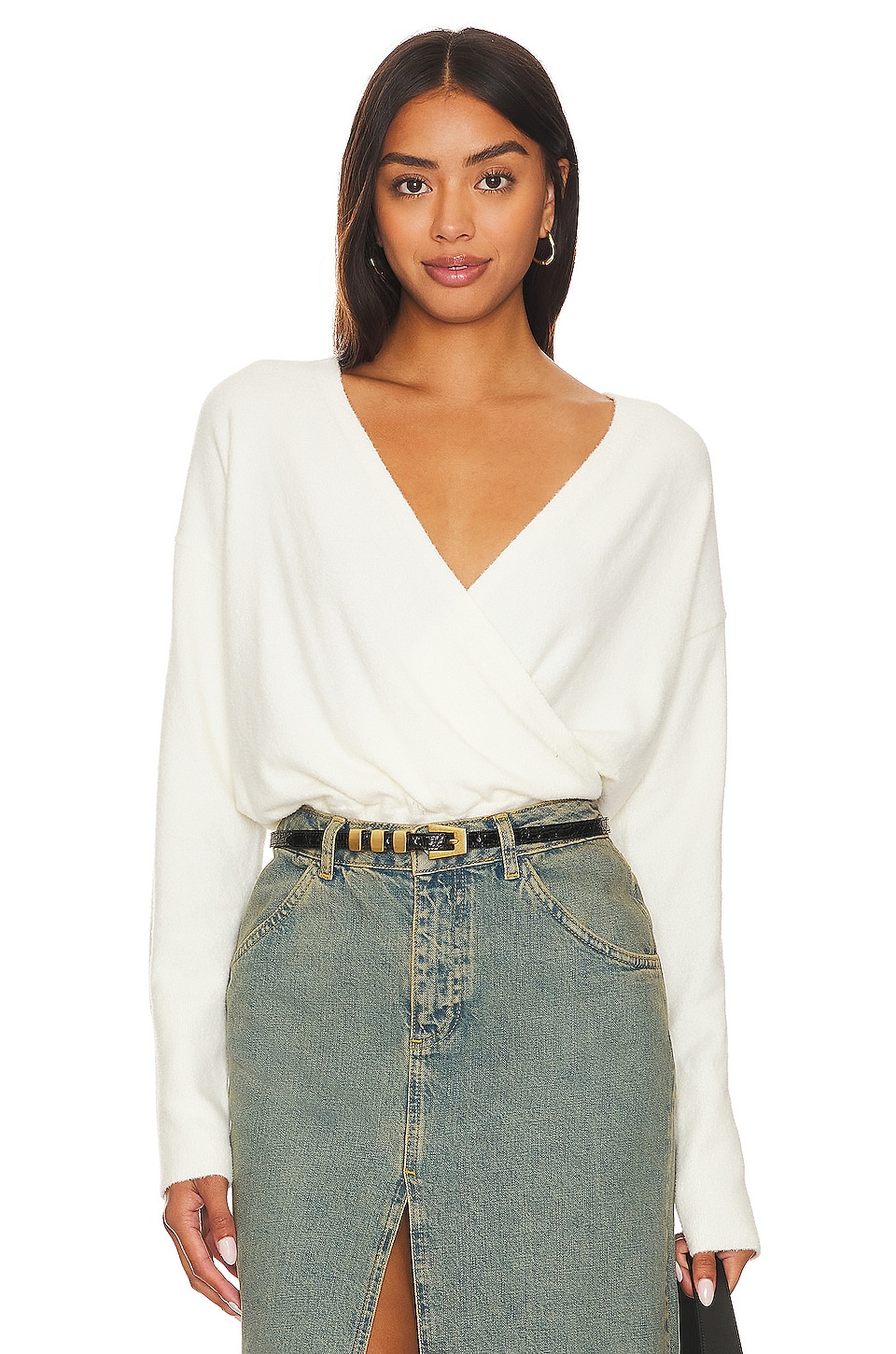 Astr the label wrap front cheap sweater