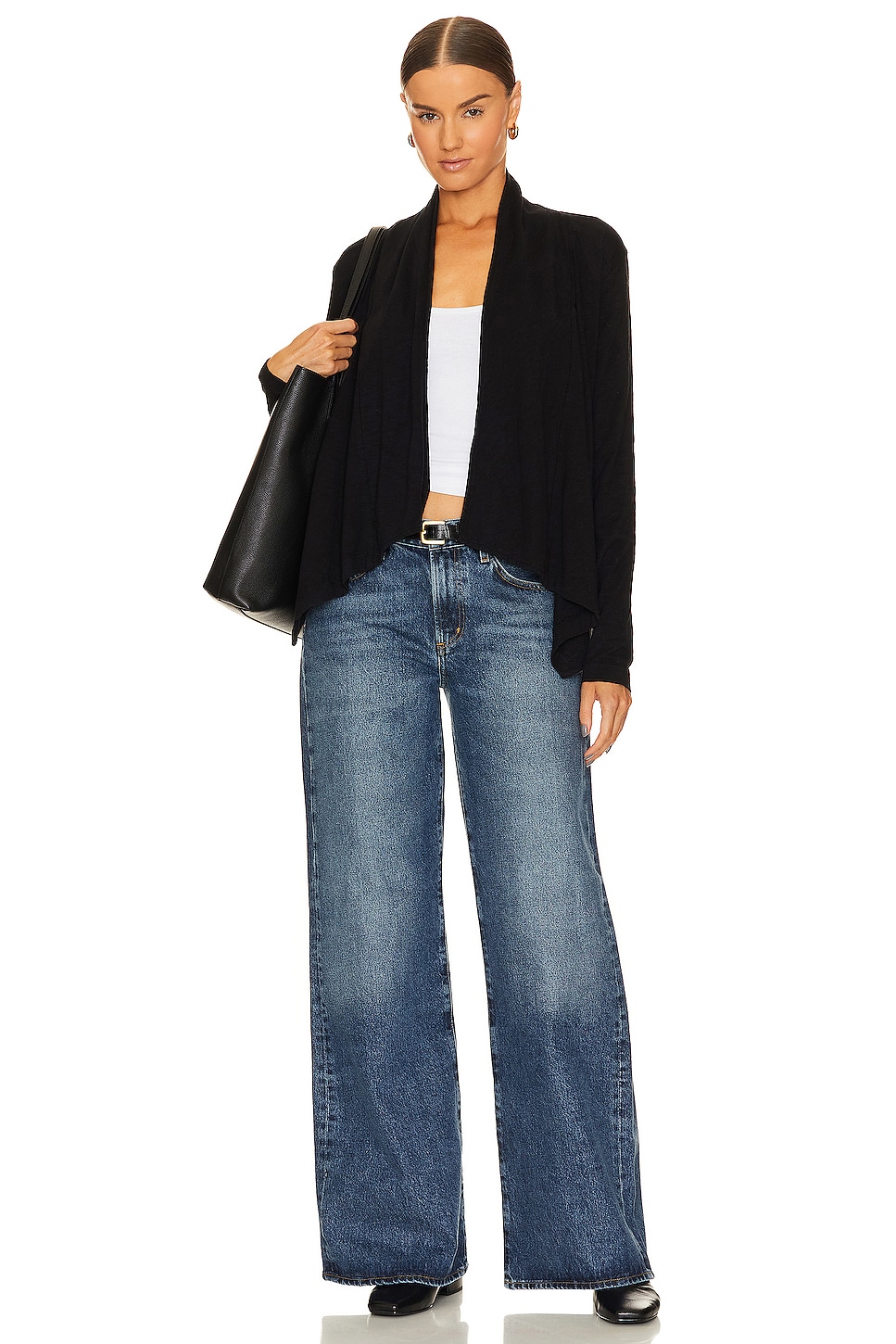 Black flowy sweater best sale