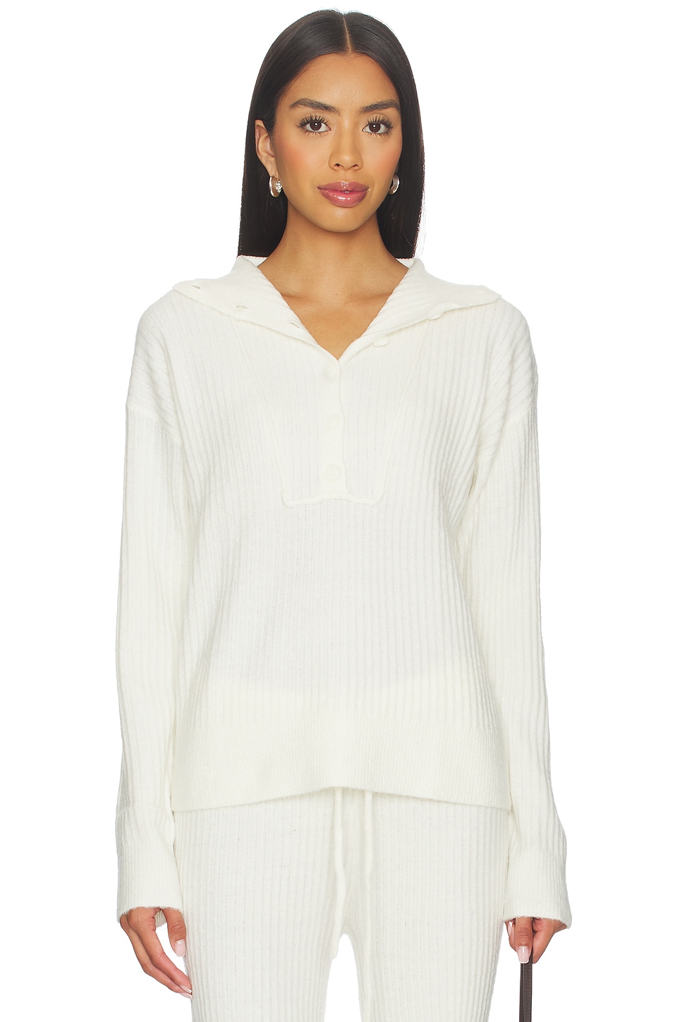 Button Funnel Neck Sweater - thumbnail 7