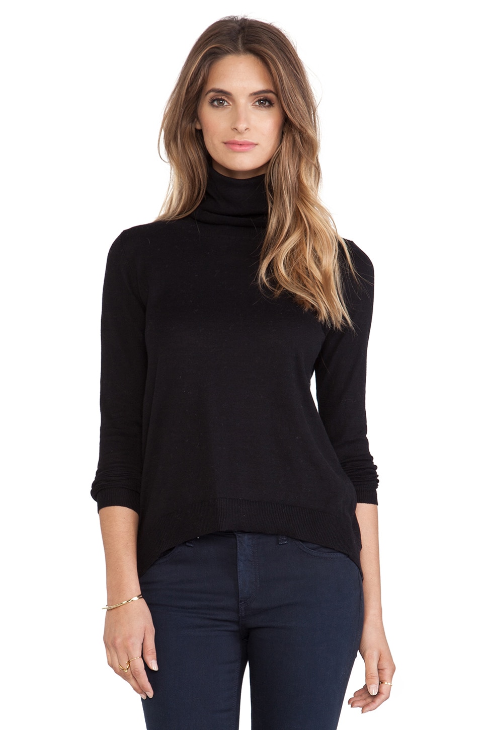 Bobi Turtleneck Sweater in Black | REVOLVE