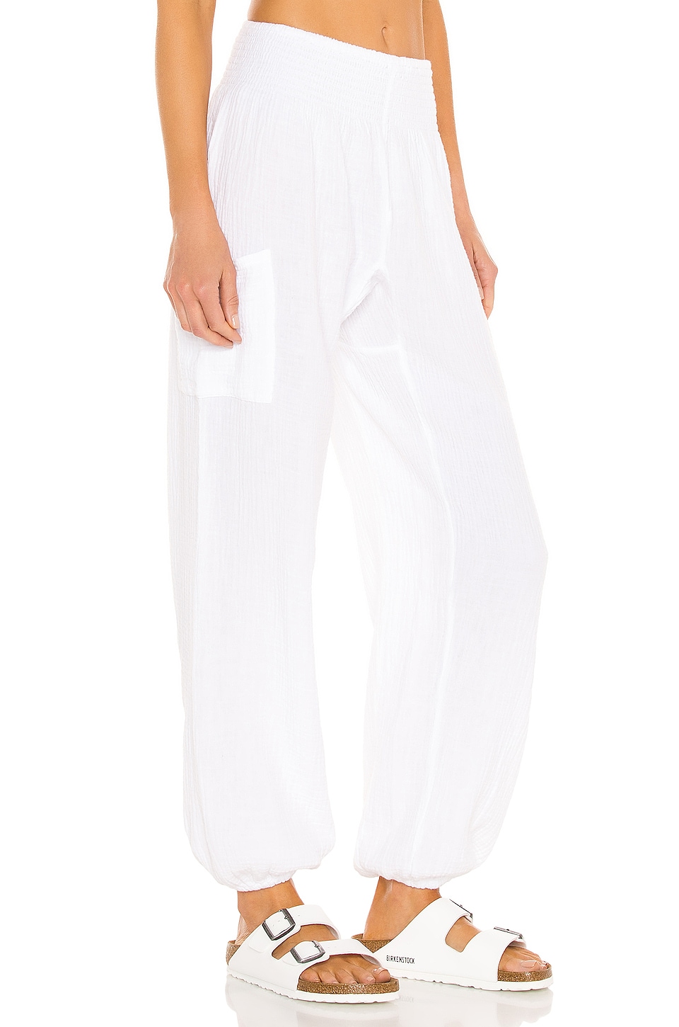 Bobi Beach Gauze Pant in White | REVOLVE