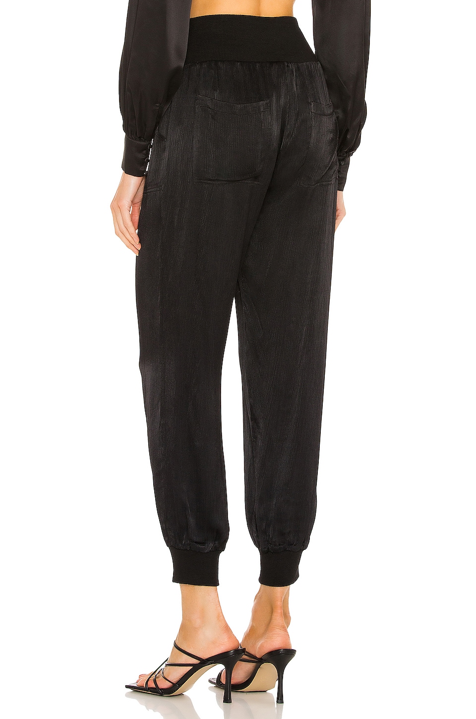 Bobi BLACK Sleek Textured Pant thumbnail
