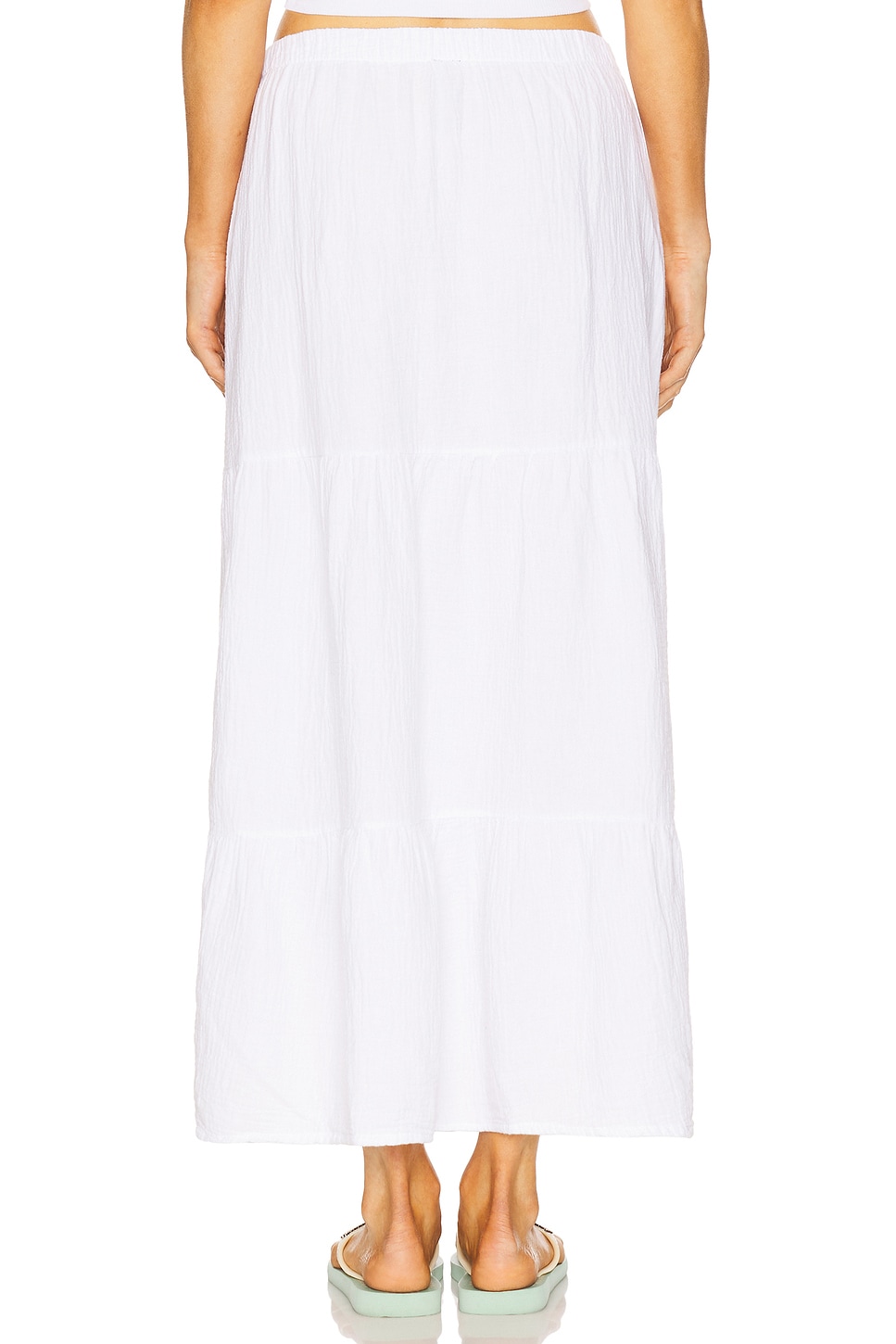 Tiered Button Front Maxi Skirt - Thumbnail 5