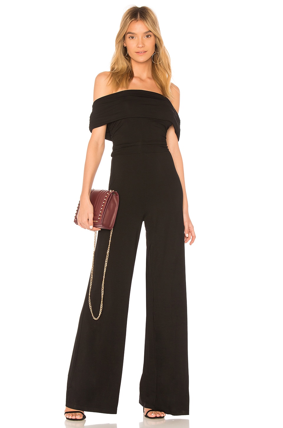 Bobi BLACK Luxe Jersey Jumpsuit in Black | REVOLVE