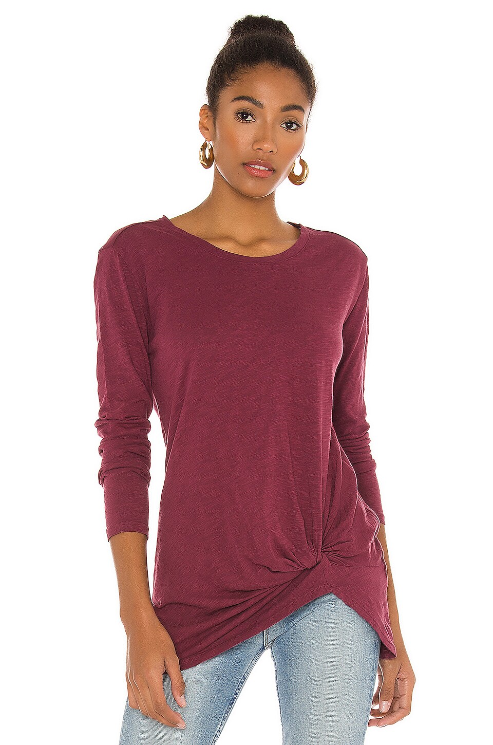 Bobi - Rolled Cuff Boxy Tee Juniper